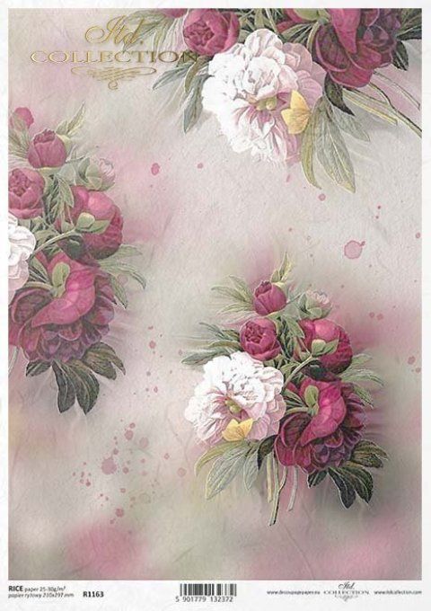 Papier de Riz Pivoines R1163