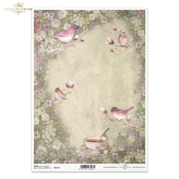 Papier de Riz Thé à la rose R1173