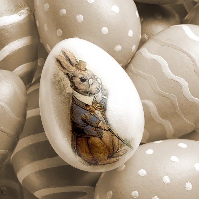 Papier de Riz Lapins Cottage R1578