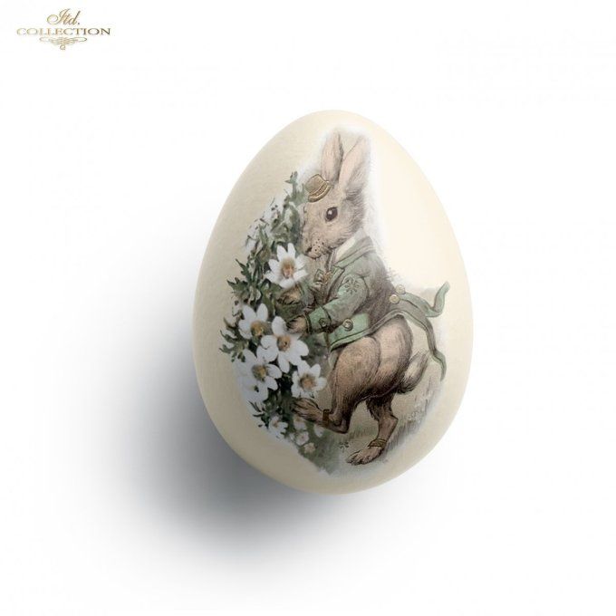 Papier de Riz Lapins Cottage R1578