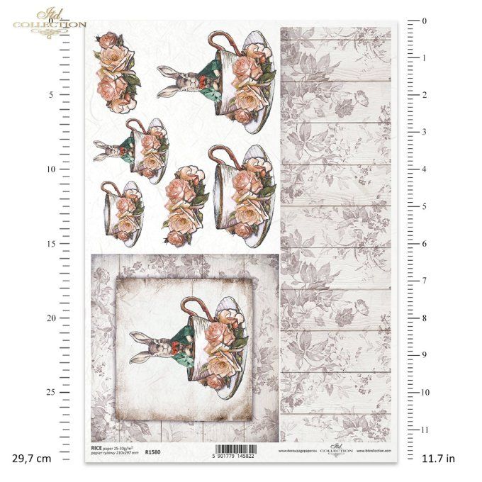 Papier de Riz Lapin en redingote R1580