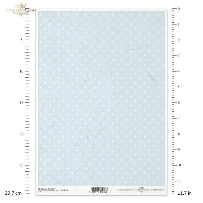 Papier de Riz Petits pois Fond Ciel R1719