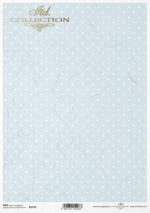 Papier de Riz Petits pois Fond Ciel R1719