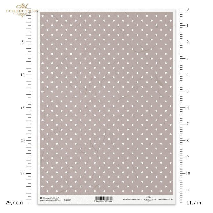 Papier de Riz Petits pois Fond Mauve R1724