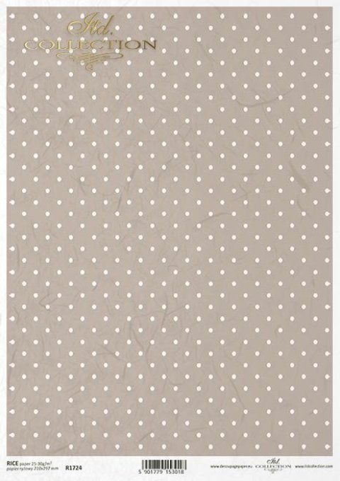 Papier de Riz Petits pois Fond Mauve R1724
