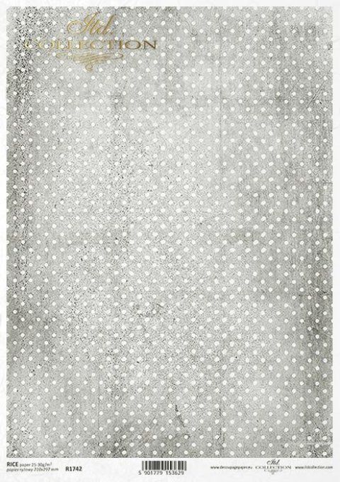 Papier de Riz Fond pointillé gris R1742