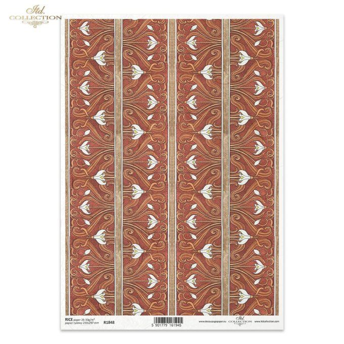 Papier de Riz Décor Art déco R1848