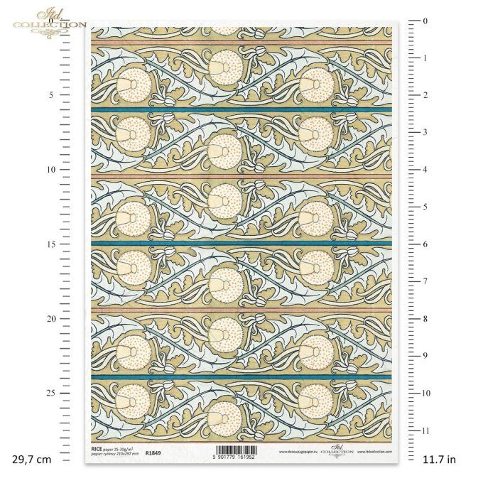 Papier de Riz Motif Art Déco R1849