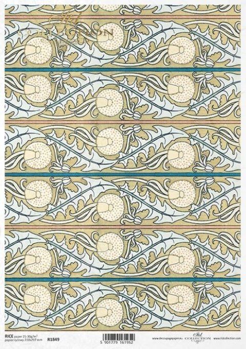 Papier de Riz Motif Art Déco R1849