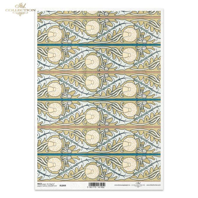 Papier de Riz Motif Art Déco R1849