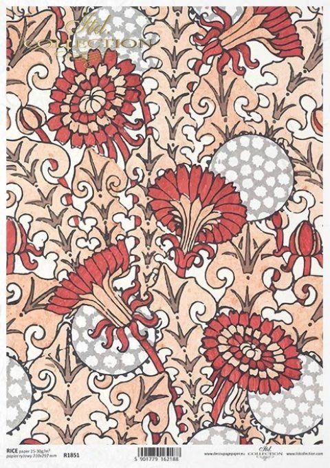 Papier de Riz Motif Papier peint Aster R1851
