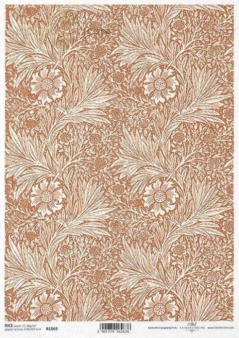 Papier de Riz Inspiration William Morris Marigold Terako R1869
