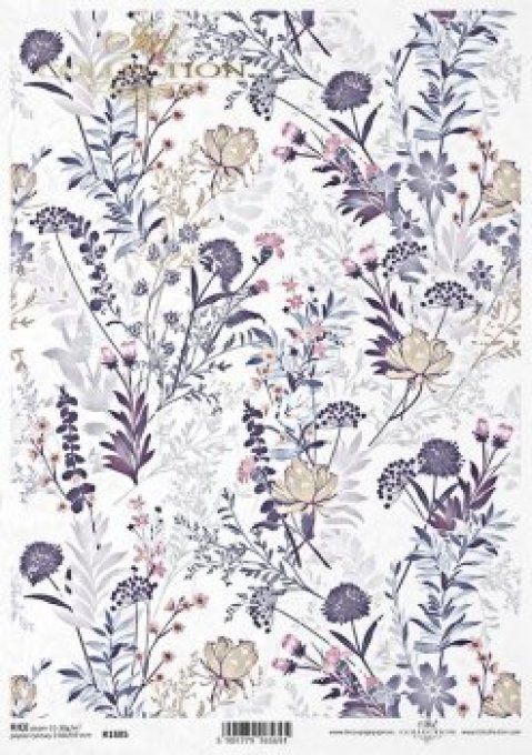Papier de Riz Champ de Fleurs R1885