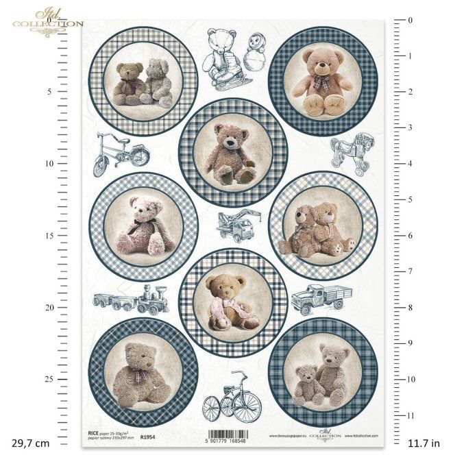 Papier de Riz Farandole de Nounours R1954