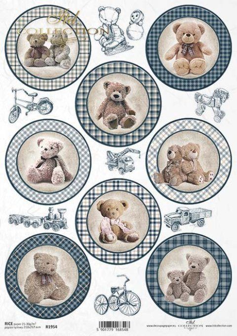 Papier de Riz Farandole de Nounours R1954