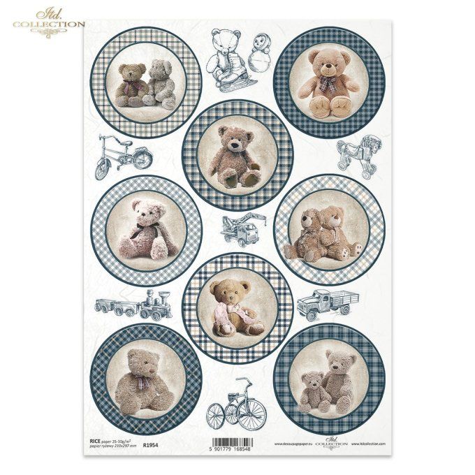 Papier de Riz Farandole de Nounours R1954