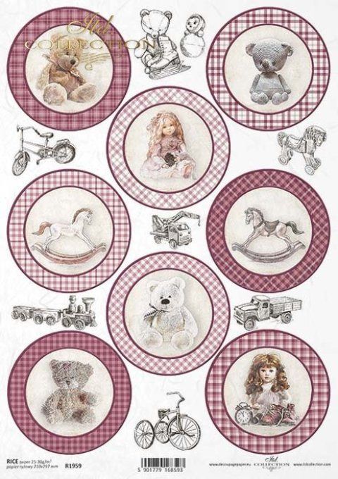 Papier de Riz Farandole de jouets R1959