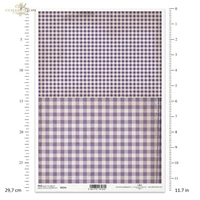 Papier de Riz Vichy lavande R2241