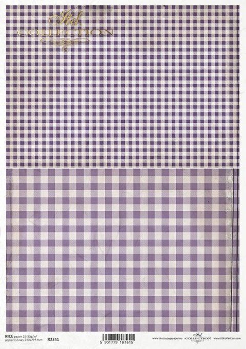 Papier de Riz Vichy lavande R2241