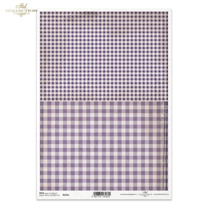 Papier de Riz Vichy lavande R2241