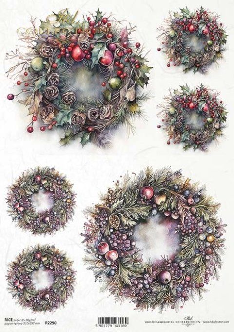 Papier de Riz Grandes Couronnes Baies R2290