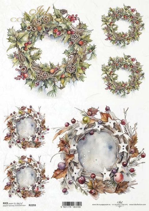 Papier de Riz Grandes Couronnes Fruits séchés R2293