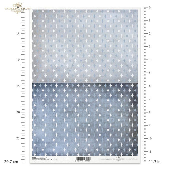 Papier de Riz Fond étoiles R2315