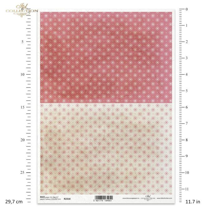 Papier de Riz Fond Flocons R2318