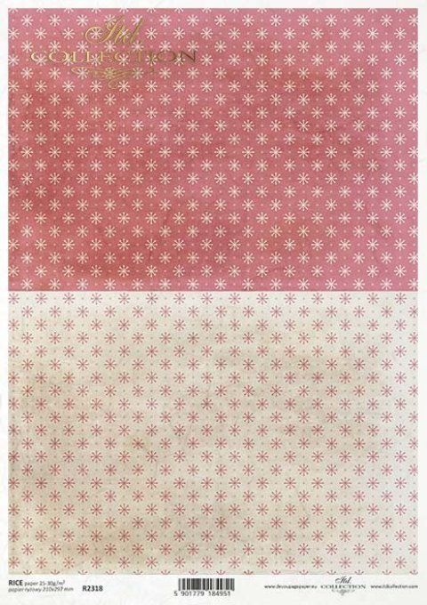 Papier de Riz Fond Flocons R2318