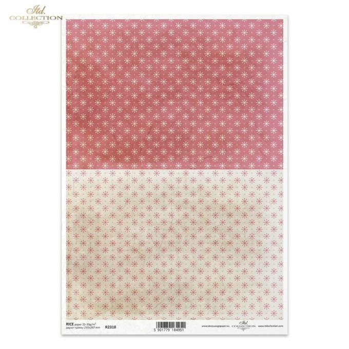 Papier de Riz Fond Flocons R2318