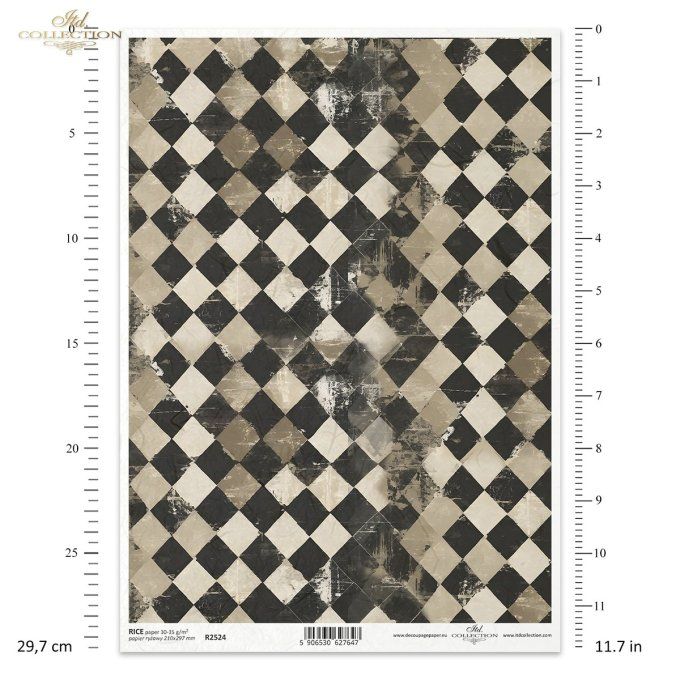 Papier de Riz Arlequin Alice R2524