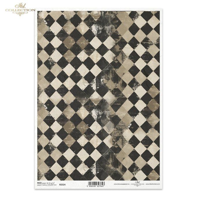 Papier de Riz Arlequin Alice R2524