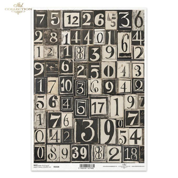 Papier de Riz Chiffres Indus R2528