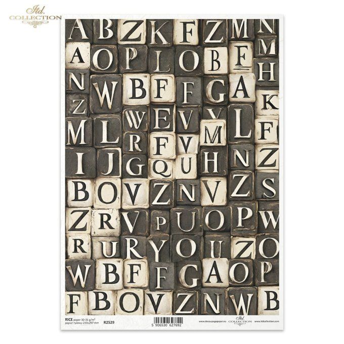 Papier de Riz Lettres Indus R2529