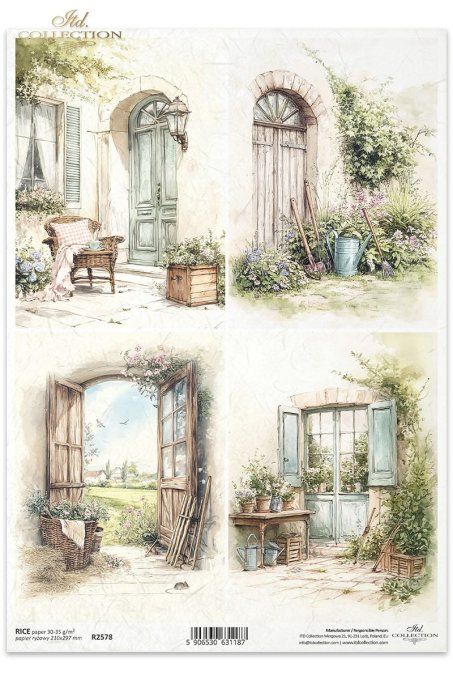 Papier de Riz Vue sur le jardin R2578