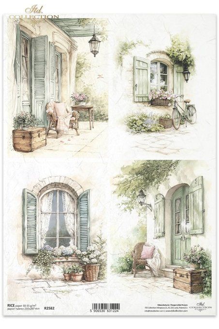 Papier de Riz Vue sur cour R2582