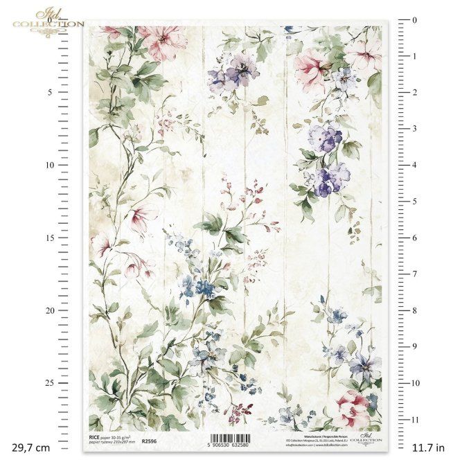 Papier de Riz Jardin britannique R2596