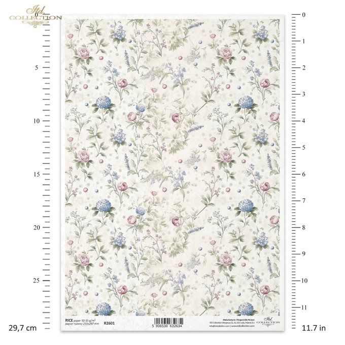 Papier de Riz Jardin fleuri R2601