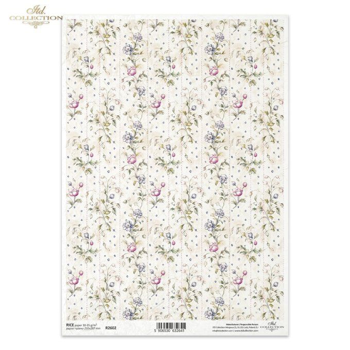 Papier de Riz Jardin anglais R2602