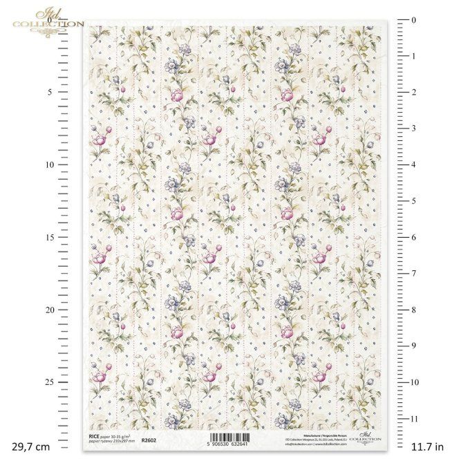 Papier de Riz Jardin anglais R2602