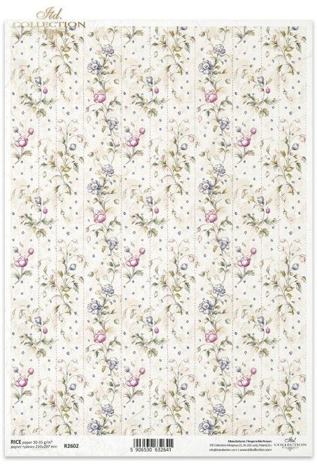 Papier de Riz Jardin anglais R2602