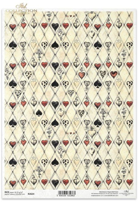 Papier de Riz Cœurs Alice R2624