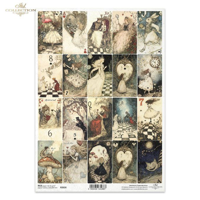 Papier de Riz Etiquettes Alice R2626