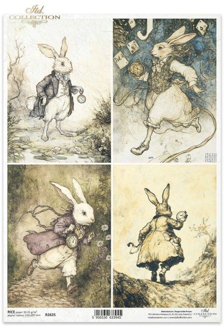 Papier de Riz Le lapin blanc R2635