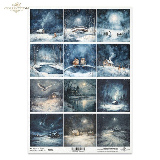 Papier de Riz Nuit étoilée R2662