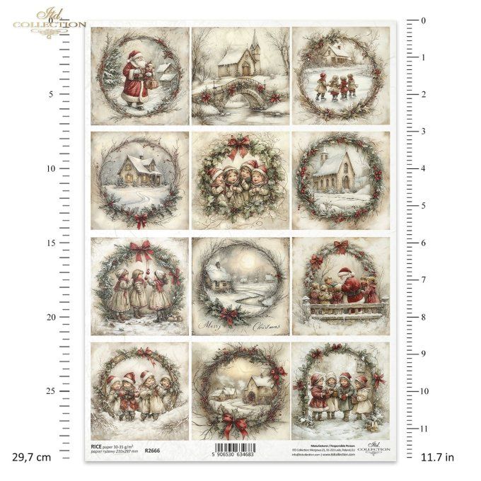 Papier de Riz Rêverie de Noël R2666