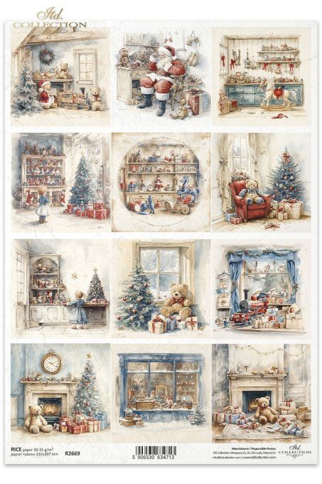 Papier de Riz Le Père Noël est passé R2669
