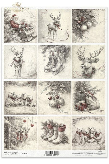 Papier de Riz Dessine-moi Noël R2671