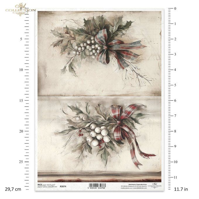 Papier de Riz Gui ruban rouge R2674