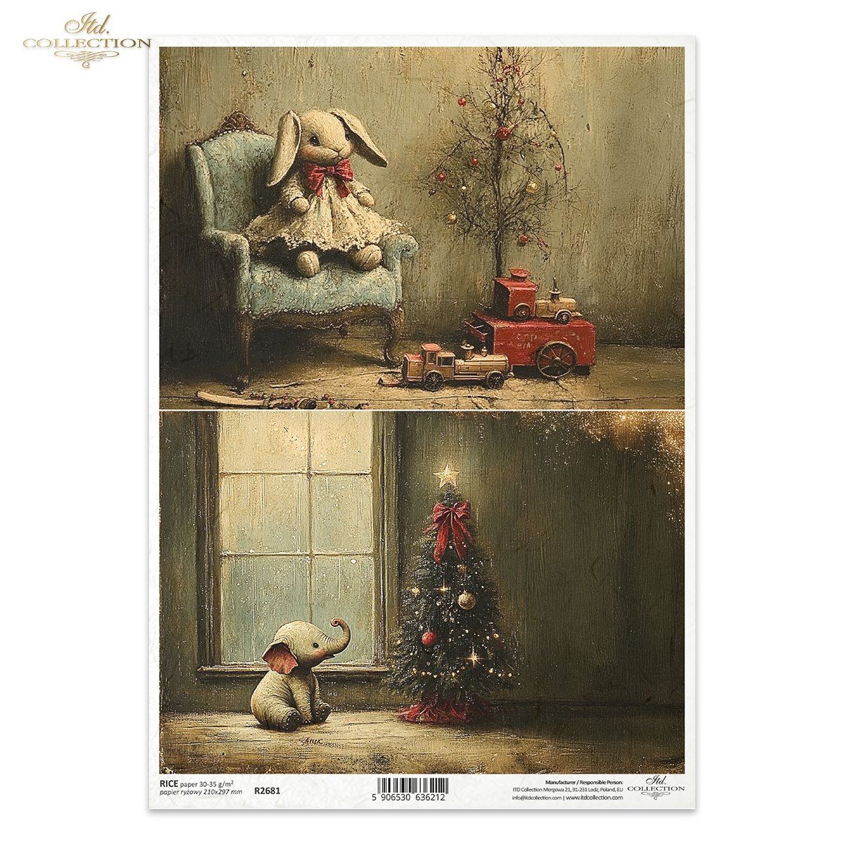 Papier de Riz Doudous Vintage R2681